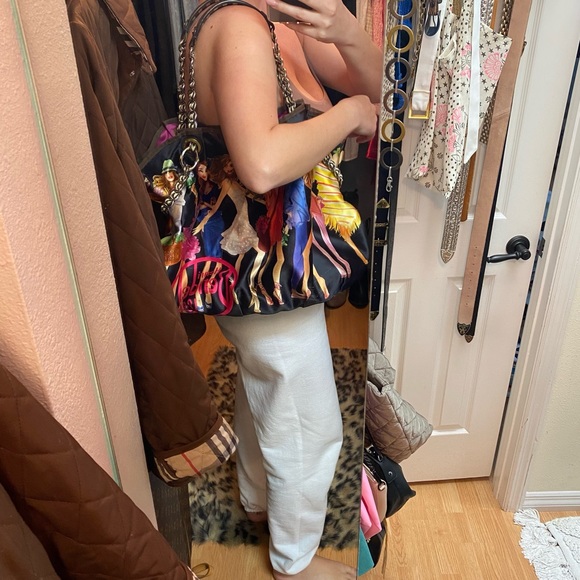 Henri Bendel Bendelgirl Satin Bag It Girl Shopping Large Purse Handbag Tote - Picture 3 of 9